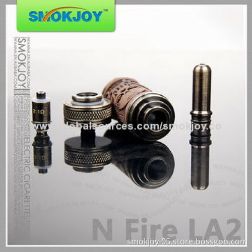 Rebuildable E Cigarette Atomizers, N Fire LA2, 2.1 Ohms Dual-coil Resistance